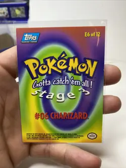 Pokemon TOPPS - CHARIZARD #06 - Stage 3 - E6 of 12 - NON HOLO - MNM - Image 4