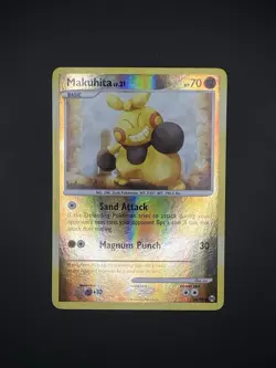 Pokemon TCG Platinum Arceus 68/99 Makuhita Reverse Holo Common - Image 1