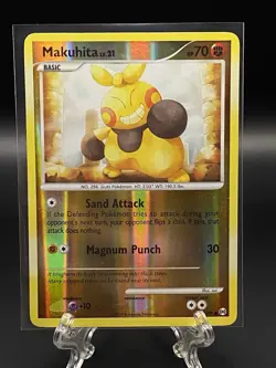 Pokemon TCG Platinum Arceus 68/99 Makuhita Reverse Holo Common - Image 3