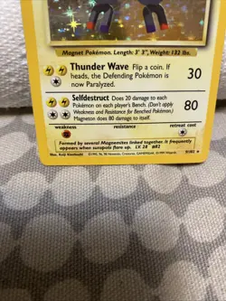 Pokemon Base Set - Magneton 9/102 LP WoTC HOLO Card Fossil/Jungle/1999/Rare - Image 3