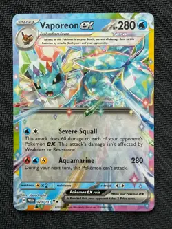 Vaporeon ex ~ Holo ~ Cute Pokemon & Pink & Pastel Gallery - Image 1