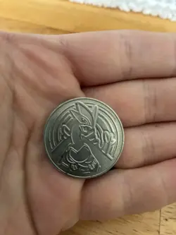 Vintage Pokemon Lugia Collectible Metal Token Coin Nintendo/CR/GF - Image 1