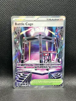Battle Cage 116/094 ULTRA RARE HOLO Phantasmal Flames Me02 Pokemon English Foil - Image 3