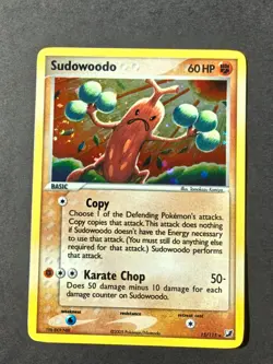 Pokemon TCG Sudowoodo 15/115 Unseen Forces Holo SWIRL Lightly Played ungraded - Image 1