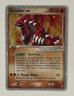 Pokemon - Groudon ex 93/100 Holo Crystal Guardians A - Image 1