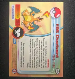 1999 Topps Pokemon - Charizard #06 Non Holo /Black Logo TV Animation Series MINT - Image 4