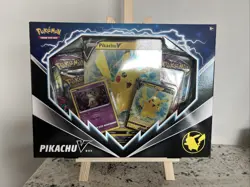 Pokemon Pikachu V Box Sword & Shield 4 Packs 2 Foil 1 Jumbo - Image 1