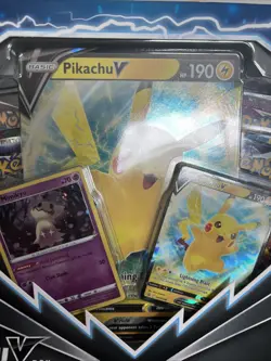 Pokemon Pikachu V Box Sword & Shield 4 Packs 2 Foil 1 Jumbo - Image 3