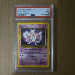 1999 Pokemon Black Star WB First Movie Promo Mewtwo #3 Mint PSA 9 - Image 1