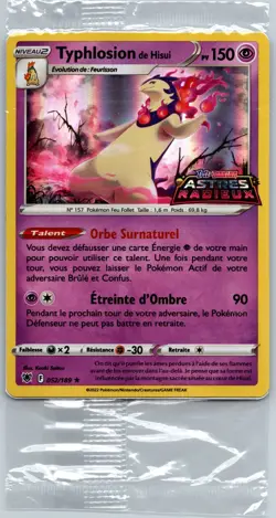 Pokemon TCG Hisuian Typhlosion - 052/189 (GameStop Exclusive) FRENCH - Image 1