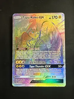 Tapu Koko GX 153/145 Rainbow Rare Ultra Rare Guardians Rising Pokemon TCG LP-NM - Image 1