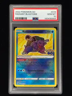 Radiant Blastoise 018 Pokemon GO 2022 PSA 10 🔥🔥🔥 - Image 1