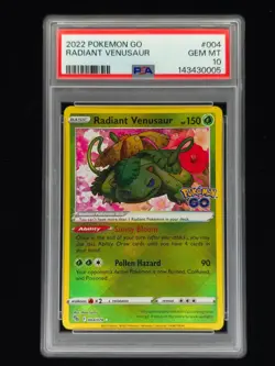 Radiant Venusaur 004 Pokemon GO PSA 10 - Image 1