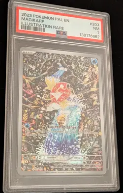 2023 POKEMON PAL EN-PALDEA EVOLVED ILLUSTRATION RARE #203 MAGIKARP PSA 7 - Image 1