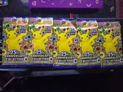 5 Pokemon Japanese 25th Anniversary Collection Booster Packs s8a - Image 1