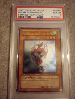 Yugioh Neo-Spacian Air Hummingbird STON Ultimate Rare PSA 8 - Image 1