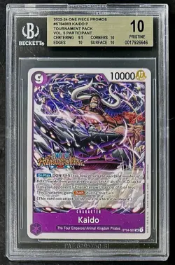 BGS 10 One Piece ST04-003 SR Kaido - Treasure Cruise - English - Graded - Image 1
