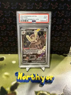 PSA 10 GEM MINT - Noctowl SVP 141 Pokemon Center PC STAMPED ETB Promo Card - Image 1