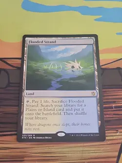 Magic the Gathering Rare MTG Flooded Strand Khans of Tarkir Land Card 233 LP - Image 1