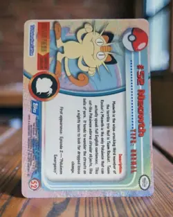 Pokemon Topps MEOWTH #52 & PERSIAN #53 EVO Holo Prism Vending Sticker Cards - Image 5