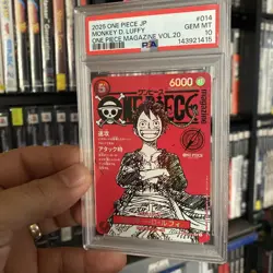 2025 One Piece Magazine Vol.20 Promo Monkey D Luffy Japanese card PSA10 - Image 1