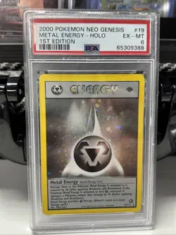 PSA 6 1st Edition Metal Energy 19/111 Neo Genesis Set Holo Pokemon Card 💎 - Image 1