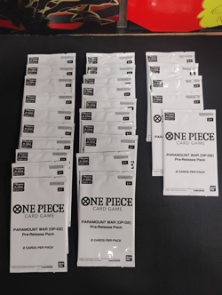 Lot One Piece Card Game 25 Paramount War pre prelease Packs LOT - Image 2