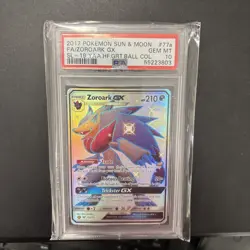 2017 Pokemon Sun Moon FA Zoroark GX #77a PSA 10 Gem Mint - Image 2