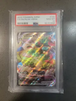 Snorlax VMAX Full Art 2020 Pokemon Sword & Shield EN #142/202 PSA 10 GEM MINT - Image 1