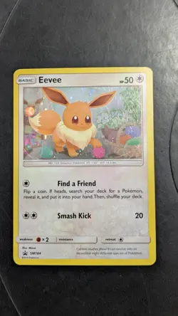 LP Pokemon Tcg Eevee Sun & Moon Black Star Promo #SM184 Holo - Image 1