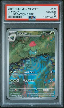 2023 POKEMON MEW EN-151 ILLUSTRATION RARE #167 IVYSAUR PSA 10 - Image 1