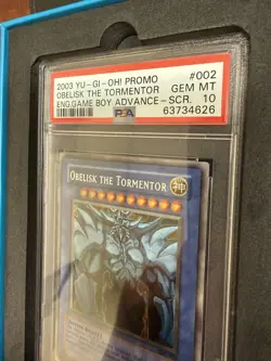 2003 Yugioh GBI-002 Obelisk the Tormentor Secret Rare Promo PSA 10 Gem Mint - Image 5