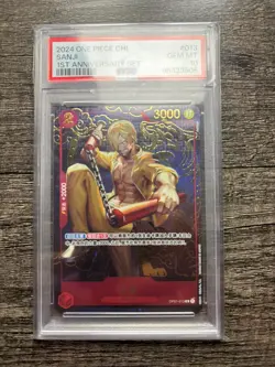 One Piece PSA 10 Sanji R Promo 2024 OP01-013 1ST Anniversary Set Chinese - Image 1