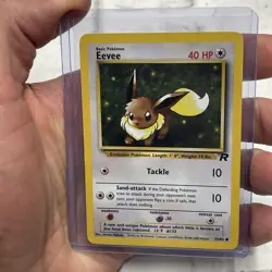 Pokemon Eevee 55/82 Pokemon Card Team Rocket Nintendo Vintage Vtg WOTC TCG NM/MT - Image 1