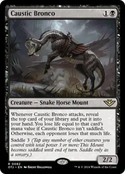 MTG - Caustic Bronco - Outlaws of Thunder Junction - Light Play - Foil - Image 1