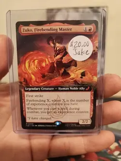 Zuko Firebending Master Extended Art Avatar The Last Airbender MTG - Image 1