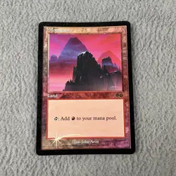 MTG Mountain 1999 Arena Promo FOIL 1x HP Heavily Played Magic The Gathering - Image 1