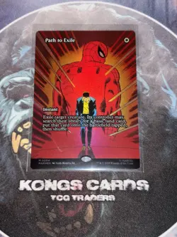 MTG Path To Exhile 0004 (Borderless) FOIL Spider Man MYTHIC - Image 1