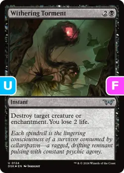 MTG Withering Torment Duskmourn U Instant- Foil -NM - Image 1