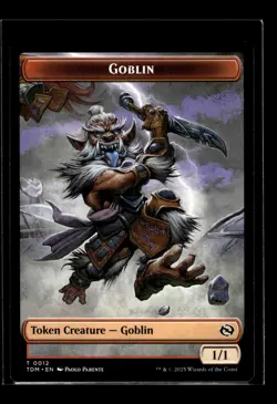 GOBLIN // WARRIOR DOUBLE-SIDED TOKEN Tarkir Dragonstorm #12//13 TDM(NM+)(MTG) - Image 1