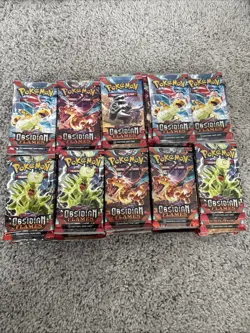 New & Sealed! Pokemon Scarlet & Violet Obsidian Flames Booster Packs -Lot of 100 - Image 2