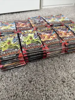 New & Sealed! Pokemon Scarlet & Violet Obsidian Flames Booster Packs -Lot of 100 - Image 3