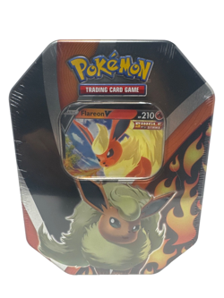 Pokemon TCG Eevee Evolutions Tin 2021 [ Flareon V ] NEW FACTORY SEALED - Image 1