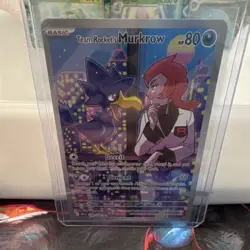 Pokemon Team Rocket's Murkrow 200/182 Sv10: Destined Rivals Holo 80 HP TCG - Image 1