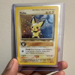 Pokemon TCG Pichu Neo Genesis 12/111 Holo Rare Unlimited 30 HP Baby Ken Sugimori - Image 1