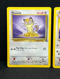 Pokemon Tcg Meowth 56/64 & Persian 49/111 Jungle Non Holo - Image 2