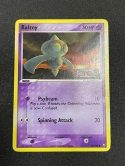 Pokemon Baltoy EX Power Keepers 44/108 Reverse Holo Stamped Common 2007 MP - Image 2