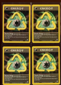 4x Recycle Energy 105/111 LP/NM Rare Unlimited Neo Genesis Pokemon - Image 1