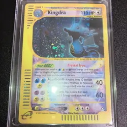 Kingdra Aquapolis Secret Rare Holo Crystal 148/147 Pokemon Nintendo EReader LP - Image 1
