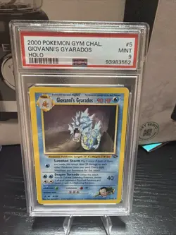 Pokemon TCG Giovanni's Gyarados Holo Swirl 5/132 Gym Challenge - Image 1